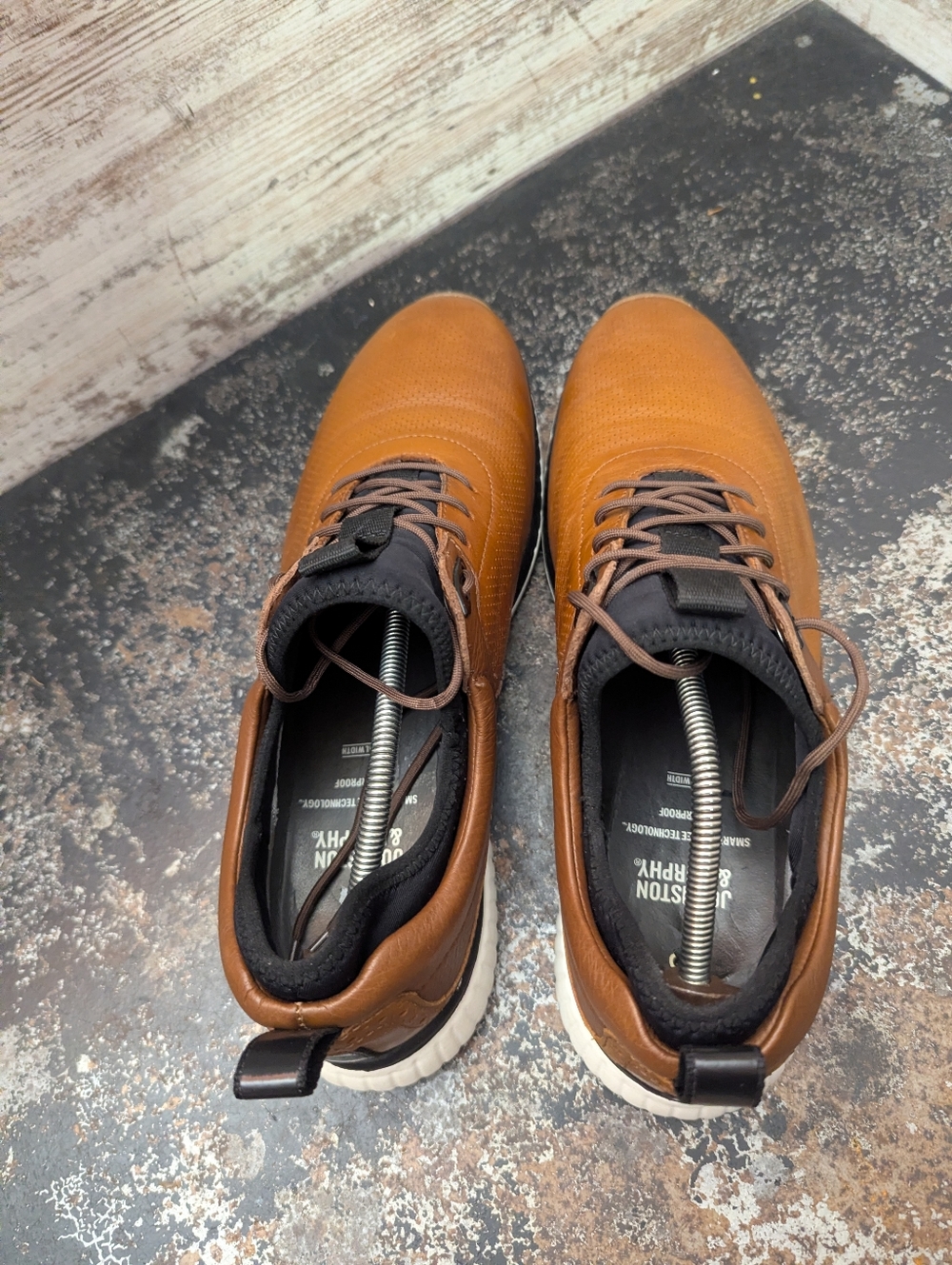 Johnston & Murphy XC4 H1-Luxe Hybrid Golf Shoes Sz 12 Used Brown 25-3960 - Picture 7 of 9